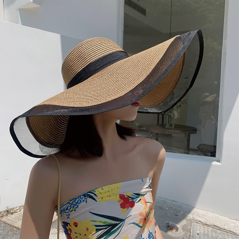 Women Sun Hat Big Eaves Waves  - Bucket Hat Straw recension och pris