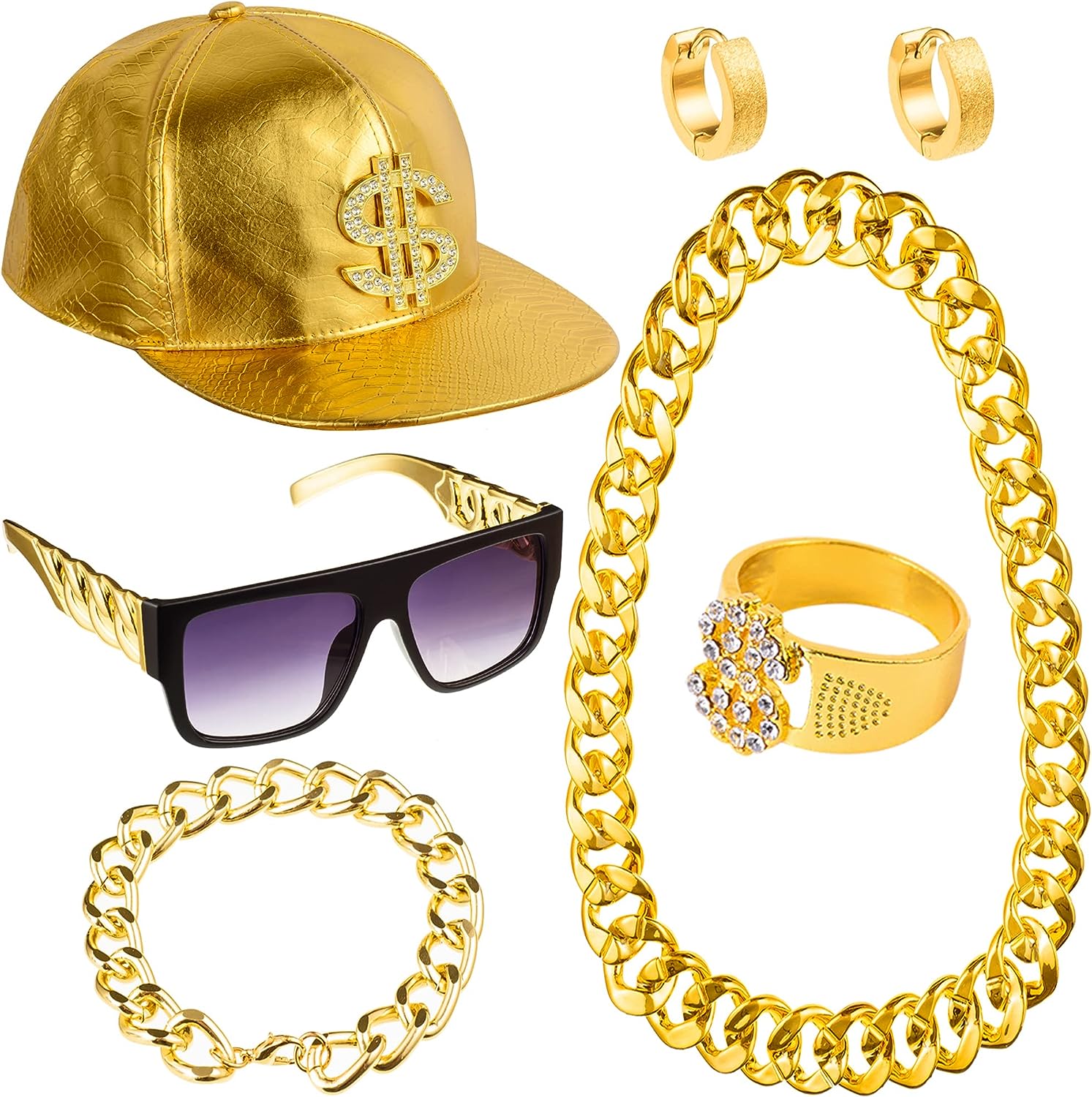 PESENAR 80s 90sHip Hop Costume - Sunglass Retainer Cord recension och pris